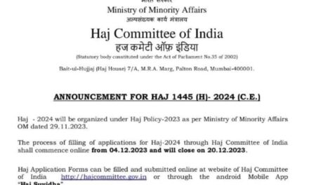 Filing of Application for Hajj-2024 Begins