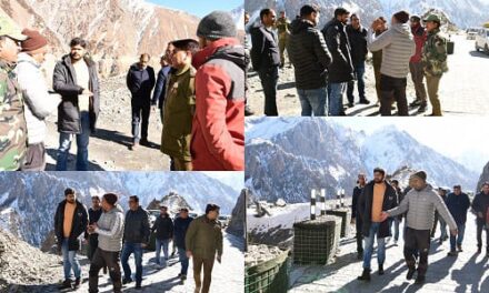 DC Ganderbal inspects Zojila Road for immediate safety measures;Appeals commuters to follow traffic guidelines to avoid mishaps