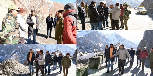DC Ganderbal inspects Zojila Road for immediate safety measures;Appeals commuters to follow traffic guidelines to avoid mishaps