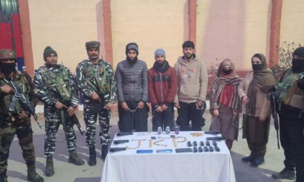 Four Persons Including Woman Arrested Along With Arms And Ammunition in Bandipora: Police