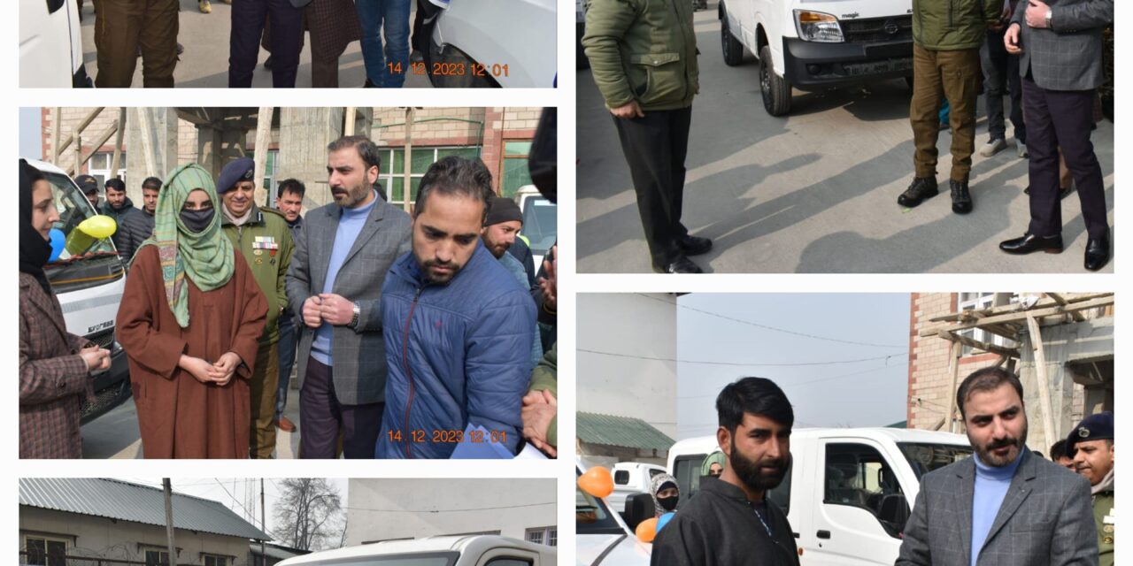 Empowering Youth for Sustainable Livelihoods;Commercial Vehicles Distributed under Mumkin Scheme in Pulwama