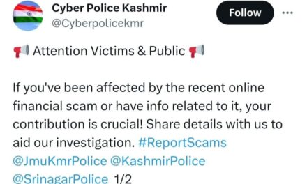 Cyber Police Kashmir Calls For Assistance from the General Public in recent ‘Multi-Crore Scam