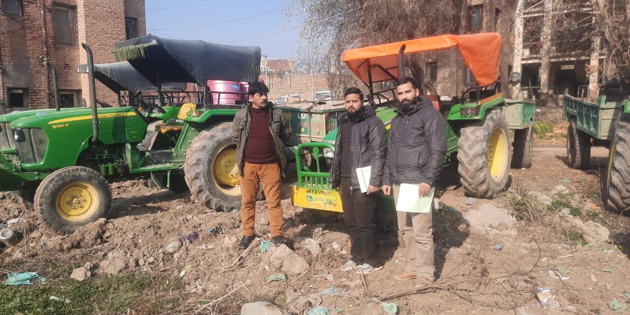 5 tractors seized by Geology and Mining department Ganderbal in crackdown on illegal mining,transporting