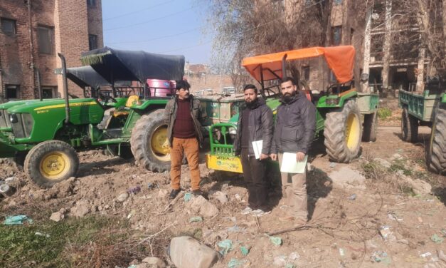 5 tractors seized by Geology and Mining department Ganderbal in crackdown on illegal mining,transporting