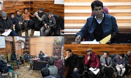 ADDC Ganderbal reviews progress of works of Manasbal Lake;Directs for timely completion of pedestrian walk path
