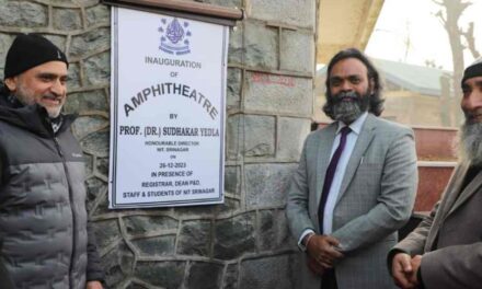 All-round development of students, priority for NIT Srinagar: Director Prof. Yedla;Inaugurates Amphitheatre on the campus