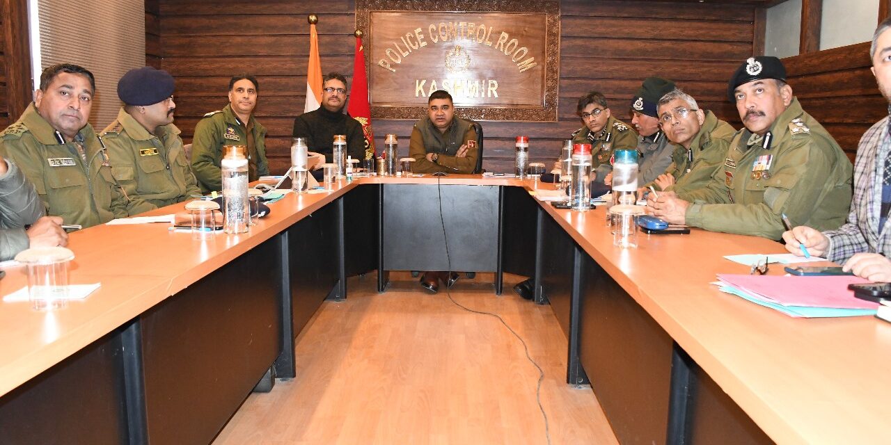 IGP Kashmir chairs security cum crime review meeting at PCR Kashmir