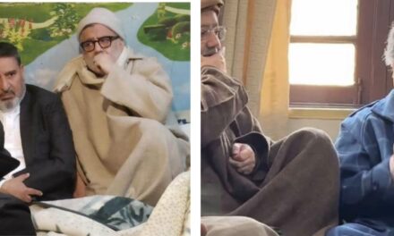 Kashmiri mainstream politicians pays condolence visit to Imran Ansari at Hassanabad