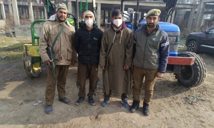 Police seizes 2 vehicles, arrests 2 persons for illegal extraction & transportation of minerals in Baramulla