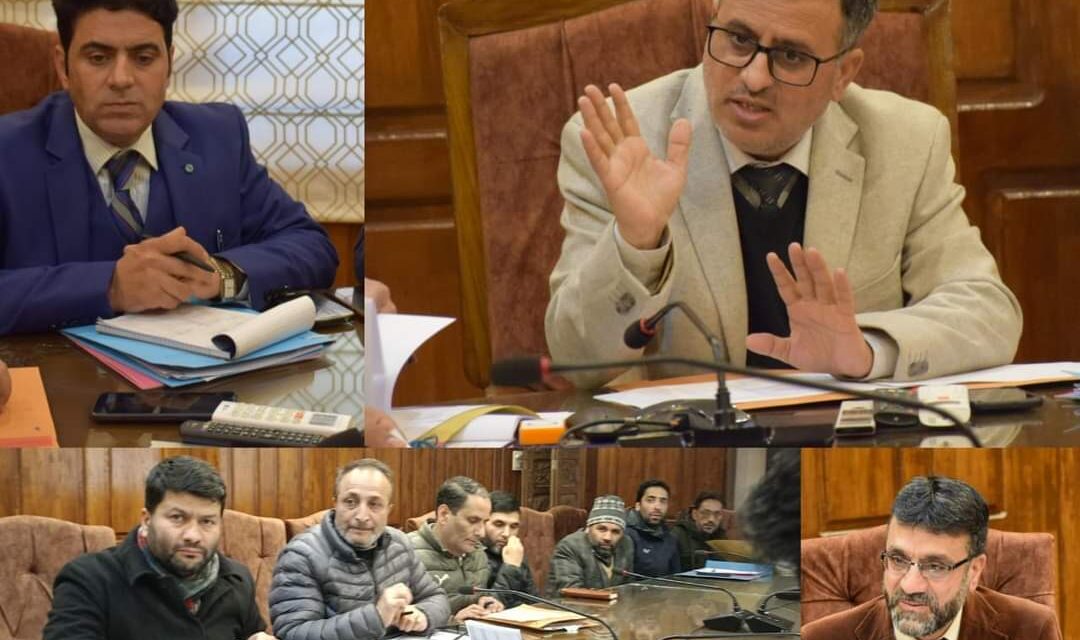 DC Bandipora chairs meeting to review status of Holistic Agriculture Development Program (HADP).