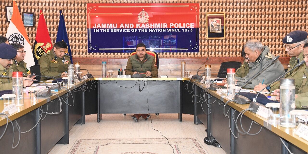 IGP Kashmir takes stock of security scenario at PCR Kashmir;Directed officers to uphold public safety & ensure a secure environment; Take stringent action against ANEs