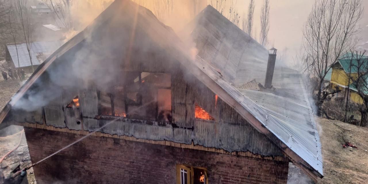 House gutted in fire mishap in Ganderbal village