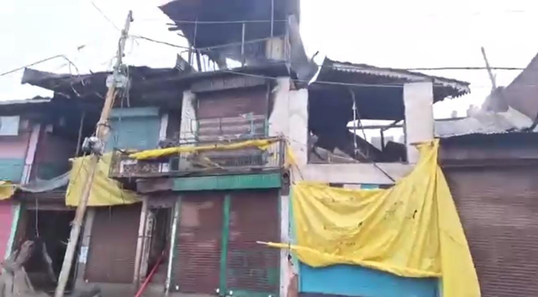 Residential House, over one dozen shops gutted in Kupwara blaze