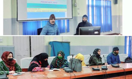 DLSA Ganderbal & Bandipora organized training programme for PLVs and members of Child Welfare Committee & Juvenile Justice Board of District Ganderbal & Bandipora on POCSO Act.