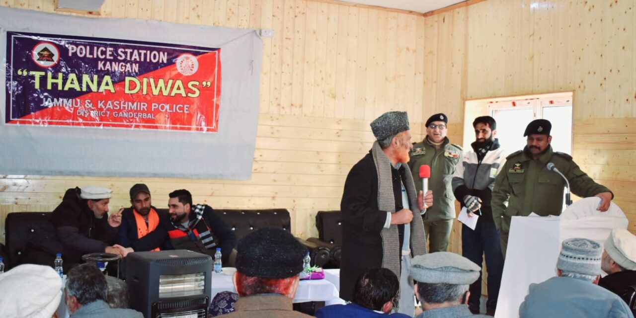 Ganderbal Police Observed Thana Diwas across District;SSP Ganderbal Nikhil Borkar-IPS chaired the event at Kangan.