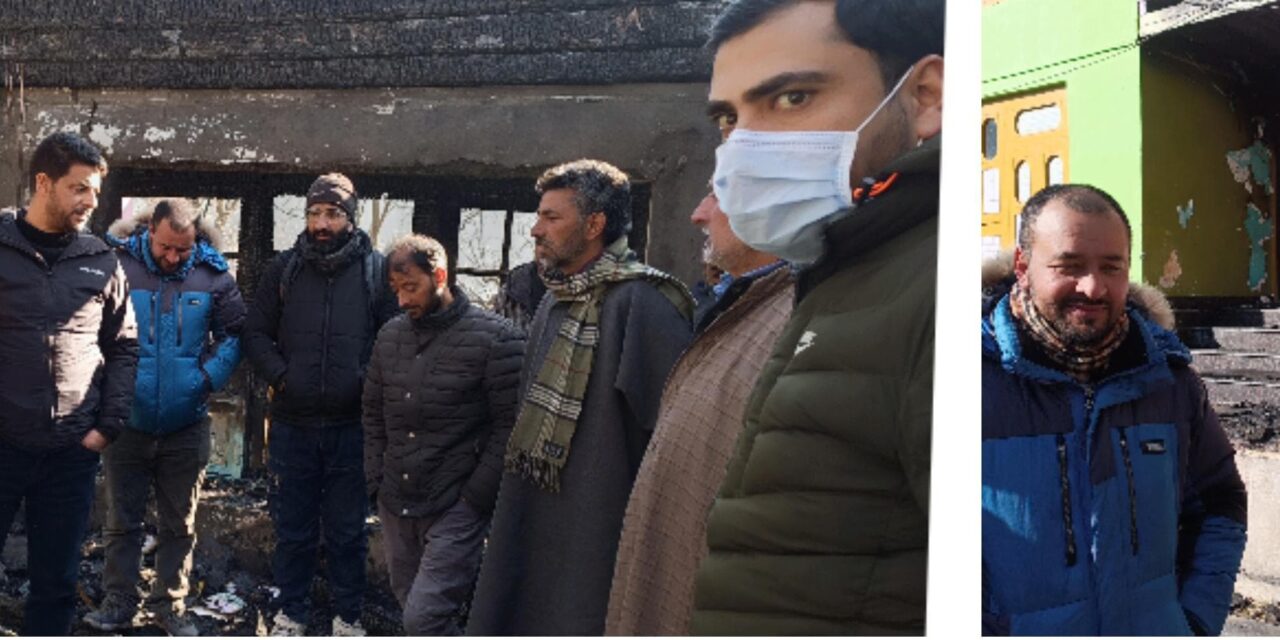 Ganderbal Press Association visits fire victim of Gund;Urges authorities to provide compensation to affected family