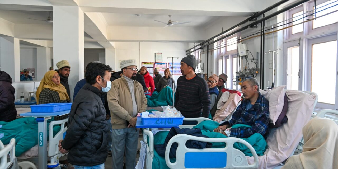 CEC Dr Jaffer inspects healthcare facilities at DH Kargil