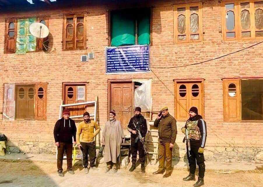 Police attaches residential property of Terrorist Associate in Kokernag