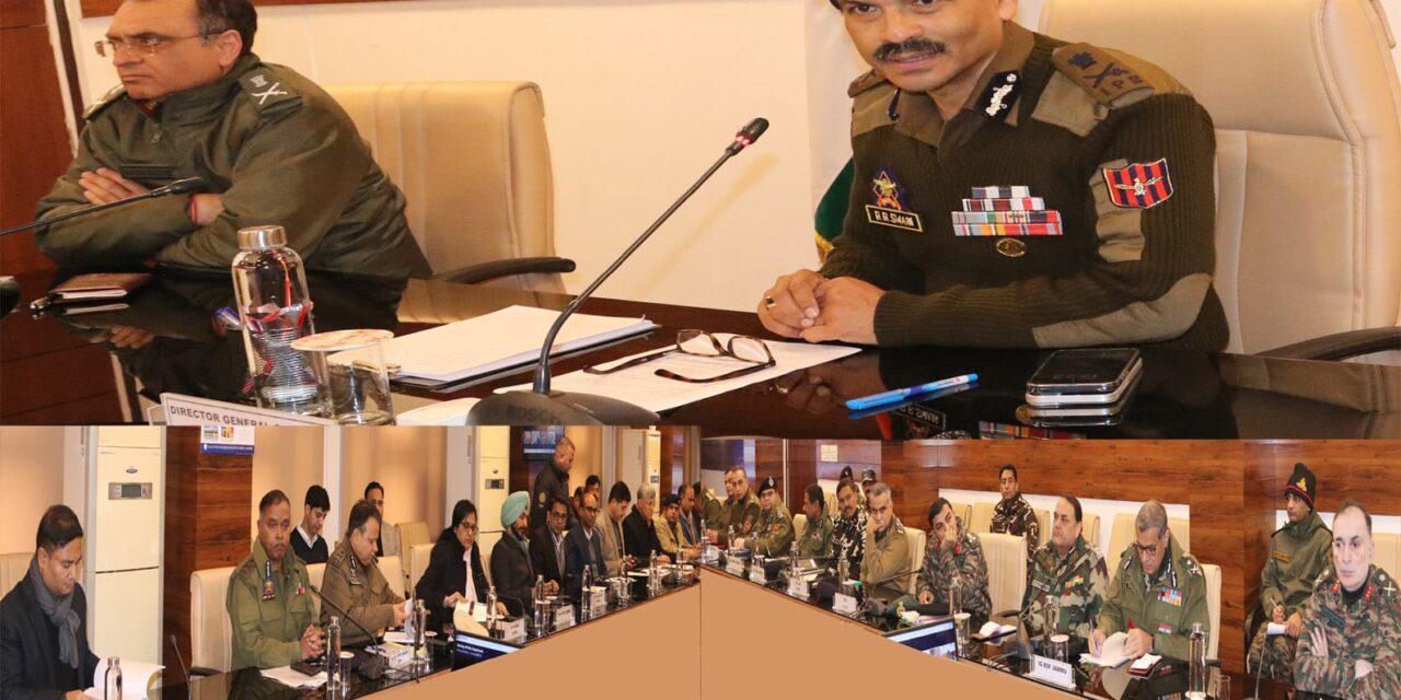 Republic Day:DGP, J&K, GOC 16 Corps chair high level security review meeting at Jammu