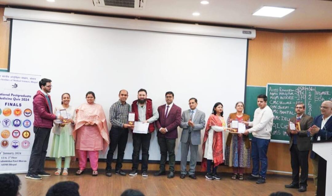 SKIMS Team in Super 6 at AIIMS National Medicine Quiz, Makes Institution Proud