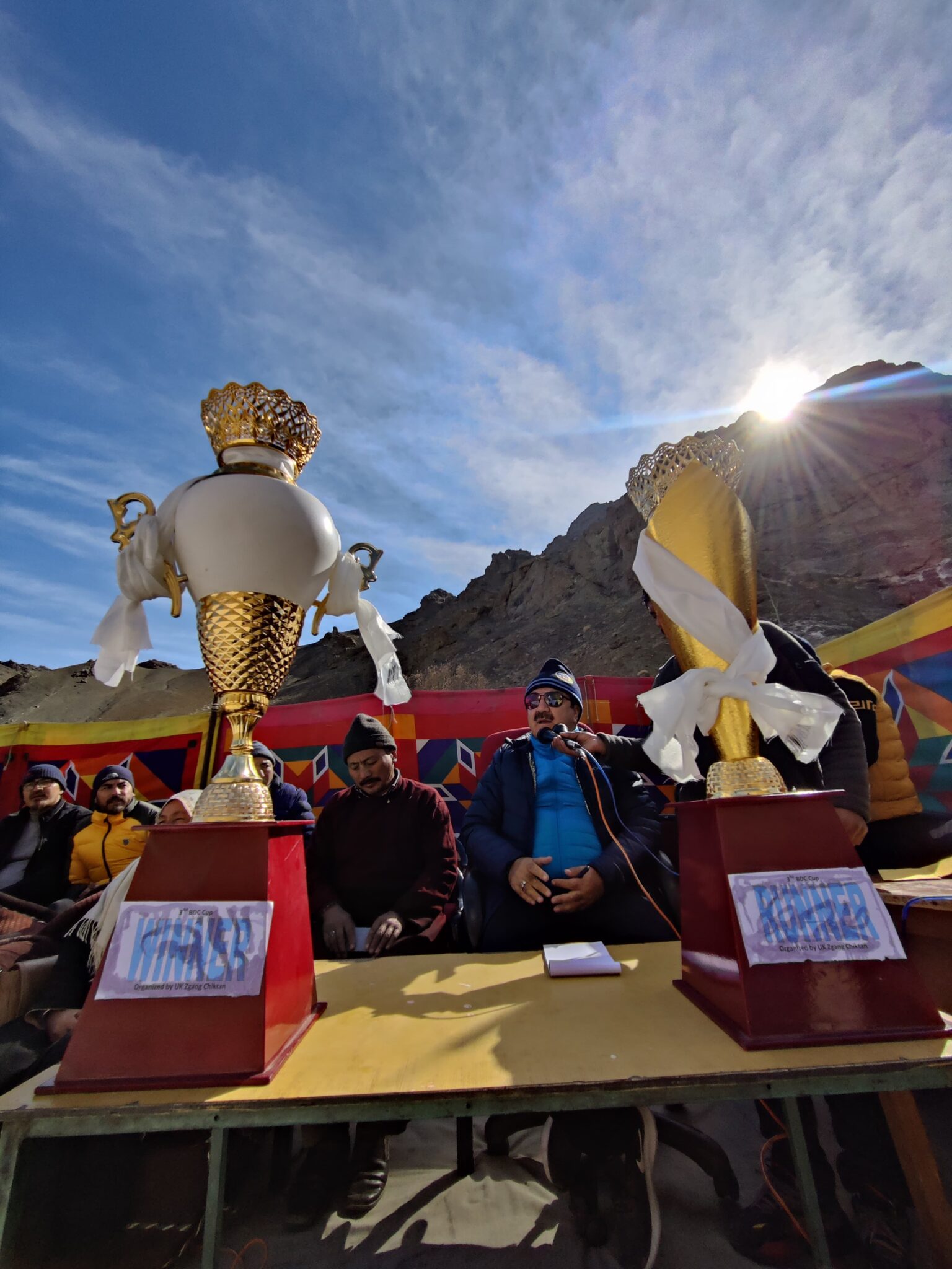 SDM attends final ice hockey match of 3rd BDC Cup Chiktan 