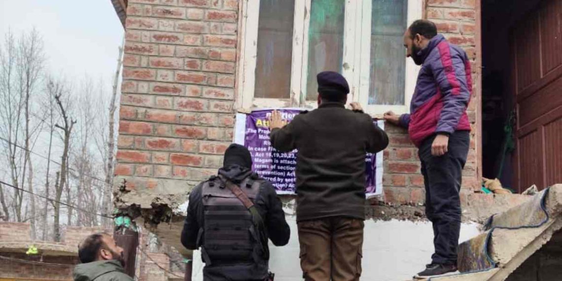 Police attach property of militant associate in Central Kashmir’s Budgam