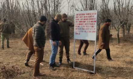 Ganderbal Police Attaches Immovable Property- Orchard Land, of accused Involved in Terror Related Act.