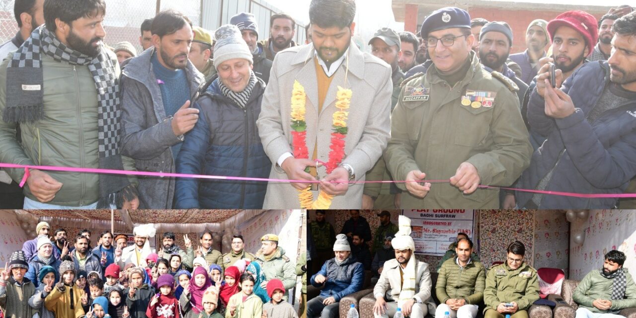 DC Ganderbal inaugurates playground at Surfraw