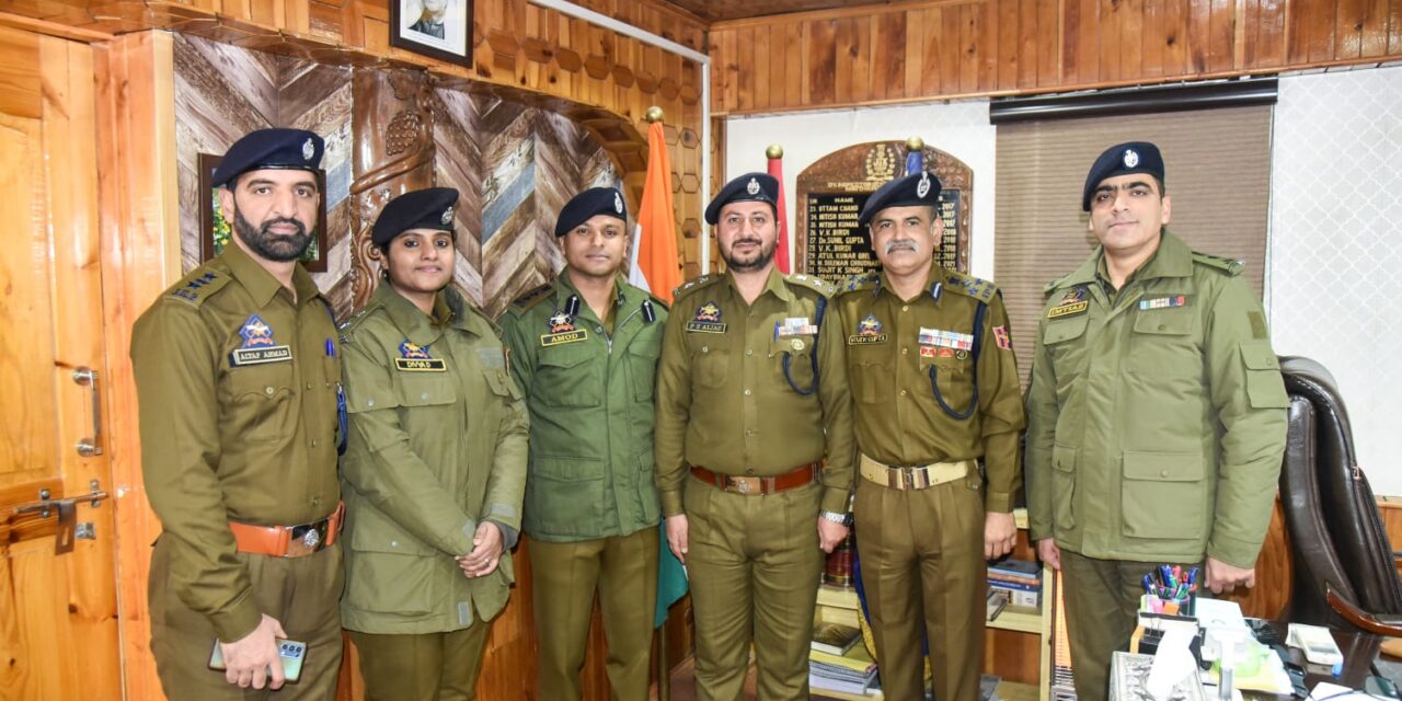Pipping ceremony of newly promoted Superintendent of Police Peerzada Aijaz Ahmad held at RPHQ Baramulla