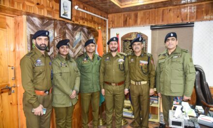 Pipping ceremony of newly promoted Superintendent of Police Peerzada Aijaz Ahmad held at RPHQ Baramulla