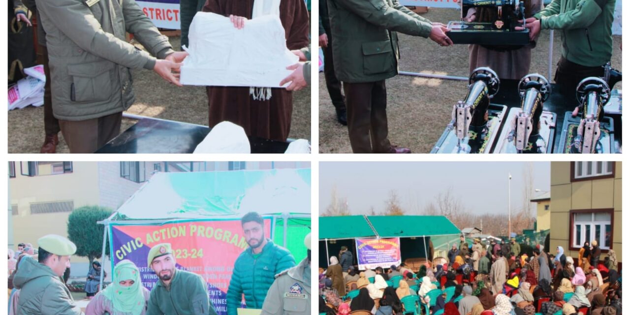 Police distributes sewing machines, blankets, uniform items among needy in Kulgam