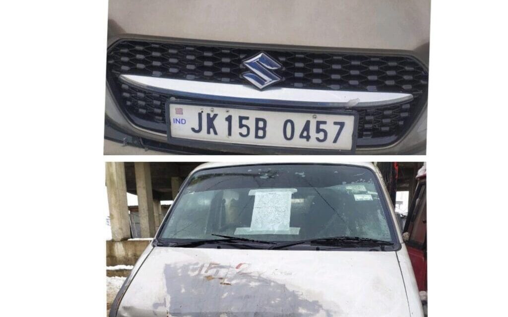 Bandipora Police Strike a Powerful Blow Against Terrorism: Two Vehicles Seized in Connection to a Major Case