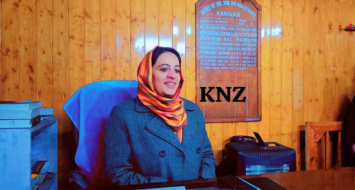 Nuzhat Qureshi assumes charge as SDM Kangan