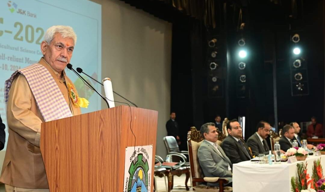LG Addresses Inaugural Session of 6th J&K Agricultural Science Congress at SKUAST Jammu
