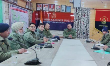 SSP Ganderbal chaired security review meeting with officers at DPO Ganderbal.
