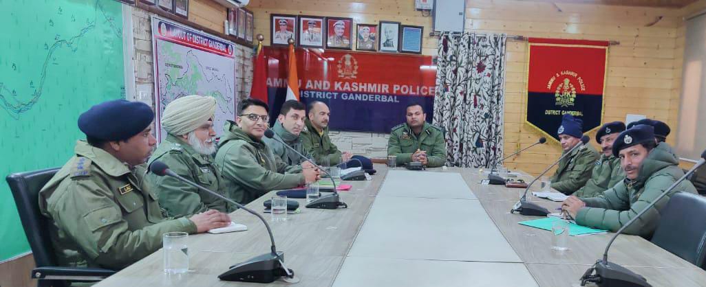 SSP Ganderbal chaired security review meeting with officers at DPO Ganderbal.