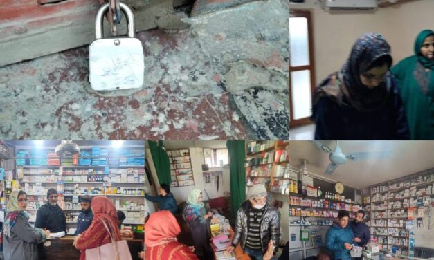 Drug Control Authorities close down 13 medical shops in Ganderbal and Bandipora