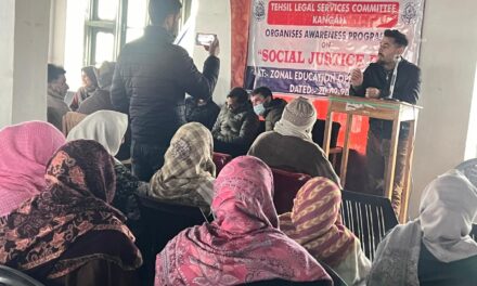 Tehsil legal Services Committee Kangan Organized Awareness programme on World Social Justice Day.