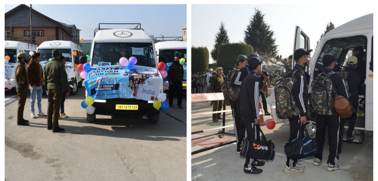 SSP Pulwama flags off a group of students for Bharat Darshan Tour