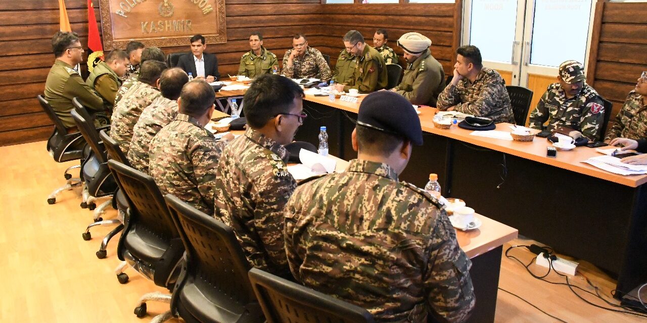 ADGP L&O J&K reviews preparedness for upcoming elections; Chairs high level meeting at PCR Kashmir