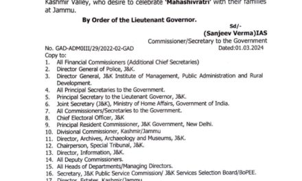 Govt grants 3-day leave to Migrant, PM Package employees for Mahashivratri