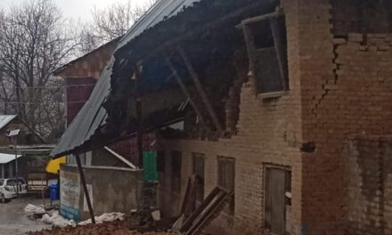 Gusty winds damage several structures in Anantnag’s Verinag