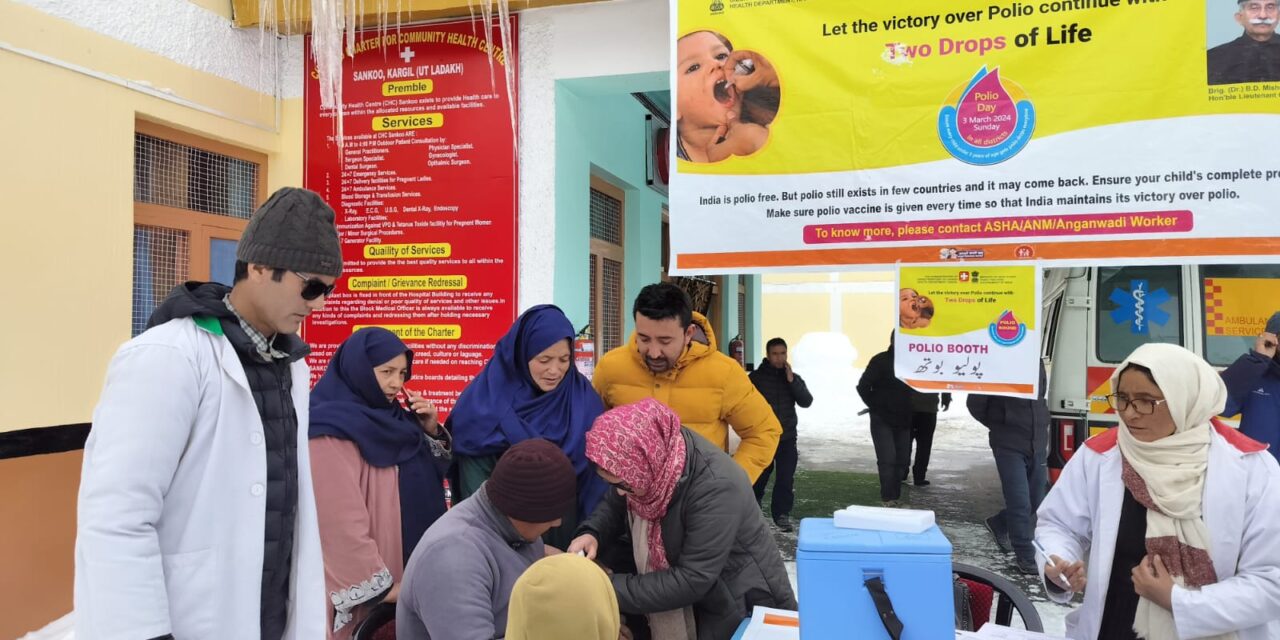 Pulse Polio Immunisation program successfully conducted at Sankoo Sub Division;Over 3550 children get polio drops