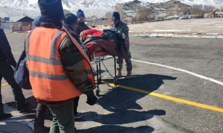Patient with critical head injuries airlifted from Ladakh’s Zanskar region: IAF