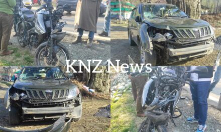 Motorcyclist, Pillion Rider Critically injured in road accident at Wayil Ganderbal