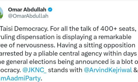 Kejriwal’s arrest shows ruling party’s ‘remarkable degree of nervousness’ Omar Abdullah