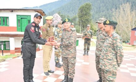 J&K Police Drill Instructors awarded Commendation Medals by GOC 16 Corps