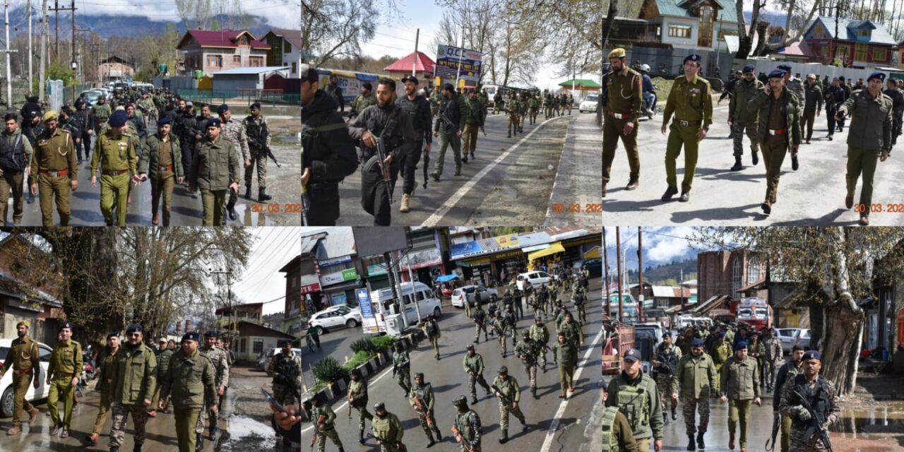 Lok Sabha Elections 2024:Ganderbal Police carried out flag March