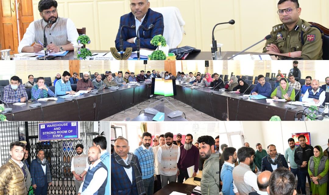 Lok Sabha Elections-2024CEO visits Ganderbal;reviews preparations for Parliamentary Polls