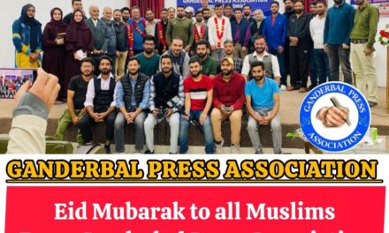 Ganderbal Press Association Greets people on Eid-ul-Fitr